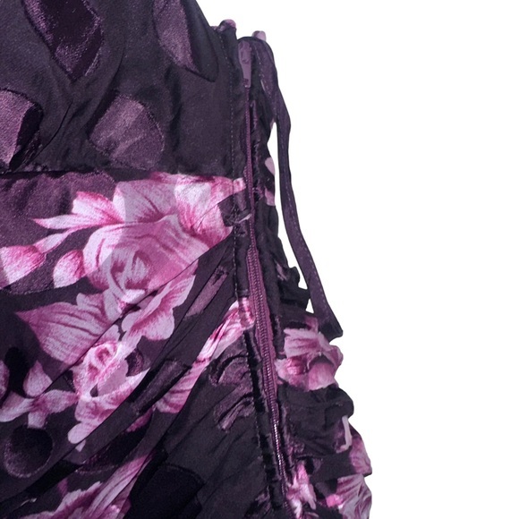 JS collections silk blend floral printed halter corset top size 14 - Picture 8 of 14